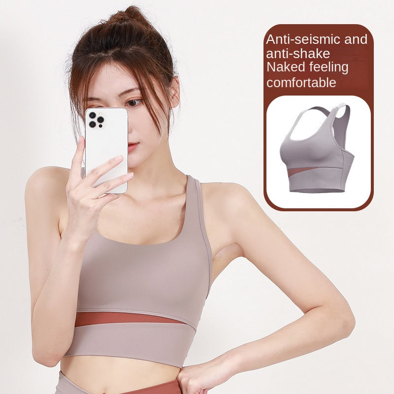 Removable Chest Pad Beauty Back Workout Exercise Underwear Yoga High Strength Shockproof Sports Bra