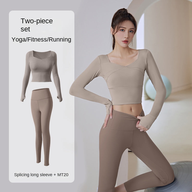 Autumn and Winter Seamless Slimming and Tight Fitness Running Sports Women's Top Long Sleeve Yoga Wear