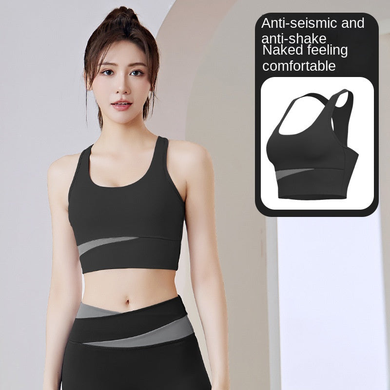 Removable Chest Pad Beauty Back Workout Exercise Underwear Yoga High Strength Shockproof Sports Bra