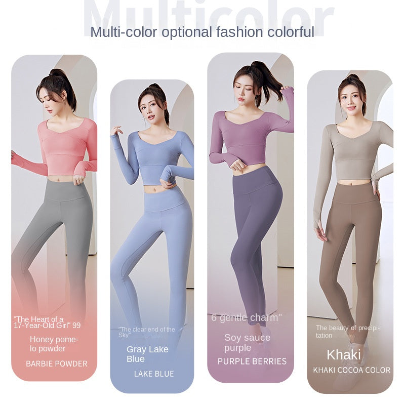 Autumn and Winter Seamless Slimming and Tight Fitness Running Sports Women's Top Long Sleeve Yoga Wear